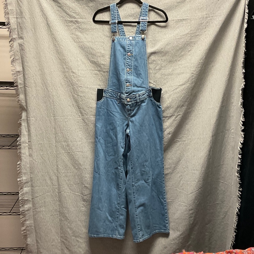 Isabel Maternity by Ingrid & Isabel Light Blue Denim Overalls